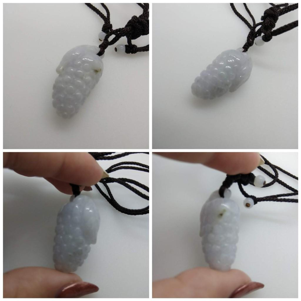 天然緬甸玉正品A貨雕刻紫羅蘭葡萄身體健康精神飽滿吊墜墜子玉墬掛件玉珮項鍊珠寶寶石首飾飾品-B-細節圖4