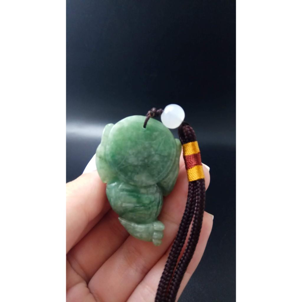 天然玉石緬甸玉硬玉A貨翡翠招財三腳蟾蜍裸石吊墜42.2*29.1*29mm項墜墬子掛墜項鍊珠寶玉石寶石首飾飾品-細節圖5