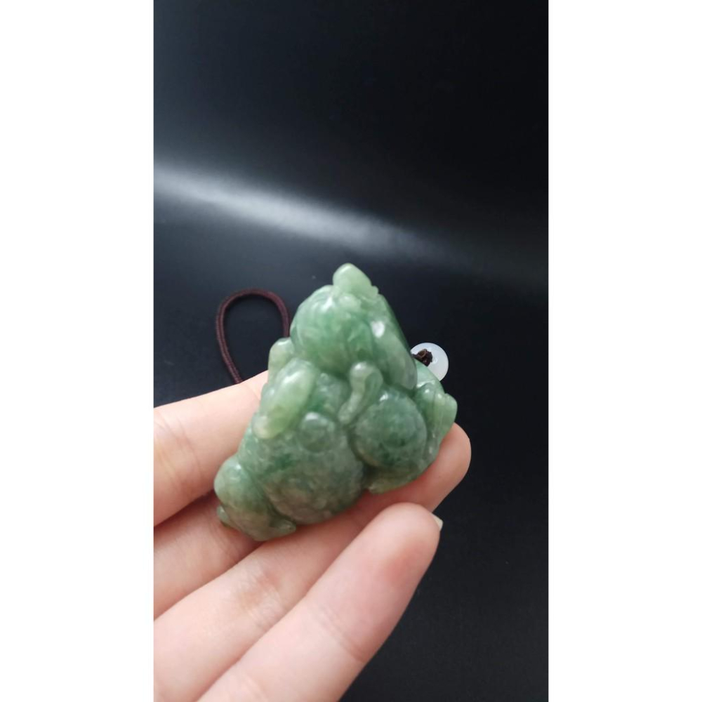 天然玉石緬甸玉硬玉A貨翡翠招財三腳蟾蜍裸石吊墜42.2*29.1*29mm項墜墬子掛墜項鍊珠寶玉石寶石首飾飾品-細節圖7