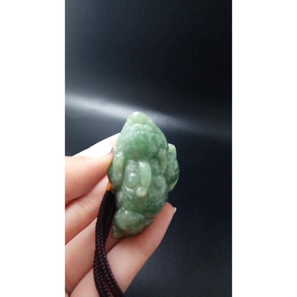 天然玉石緬甸玉硬玉A貨翡翠招財三腳蟾蜍裸石吊墜42.2*29.1*29mm項墜墬子掛墜項鍊珠寶玉石寶石首飾飾品-細節圖9