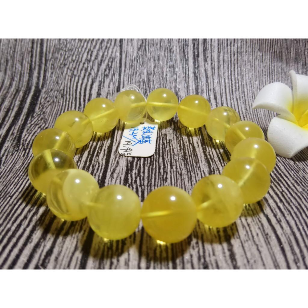收藏級天然金絞蜜雞油黃琥珀蜜蠟手串手鍊手鏈手珠佛珠手環稀有13.2mm/19.41g水晶珠寶玉石寶石首飾飾品專櫃精品-細節圖5