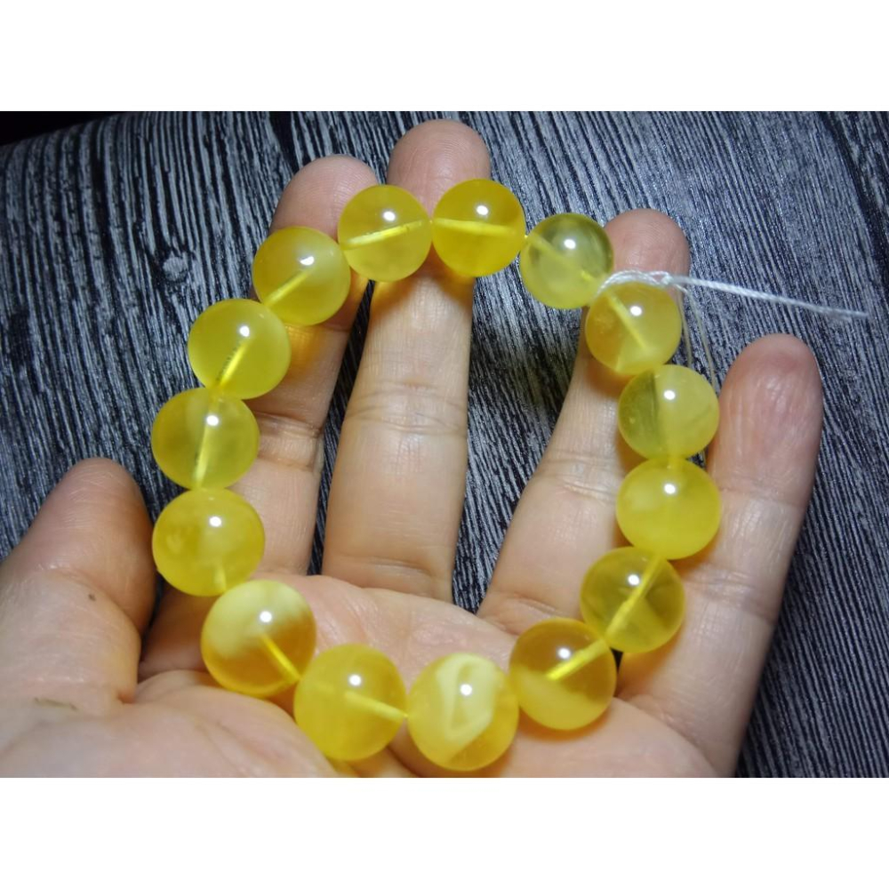 收藏級天然金絞蜜雞油黃琥珀蜜蠟手串手鍊手鏈手珠佛珠手環稀有13.2mm/19.41g水晶珠寶玉石寶石首飾飾品專櫃精品-細節圖9