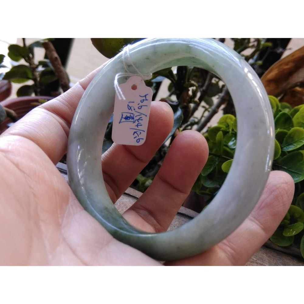 18圍天然緬甸玉硬玉翡翠A貨冰糯種冰正陽綠綠春帶彩紫羅蘭手鐲玉鐲鐲子手環平安鐲扁口鐲鐲細膩有種水珠寶玉石首飾飾品-細節圖6