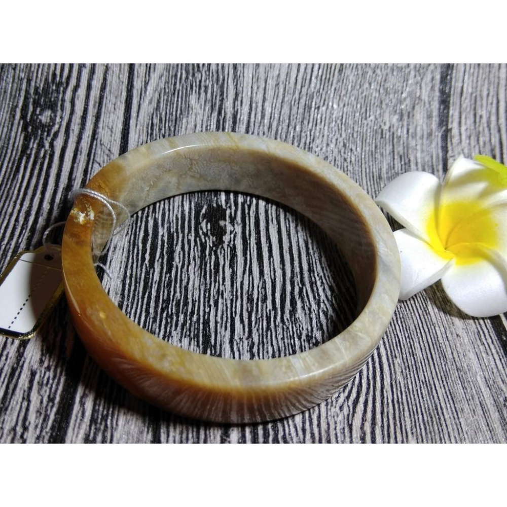 18.37圍天然水晶有機寶石珊瑚玉菊花石手鐲鐲子玉鐲手環方鐲珠寶玉石寶石首飾飾品專櫃精品-細節圖2