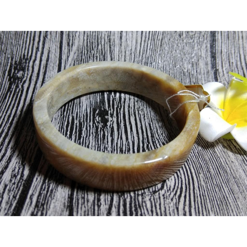 18.37圍天然水晶有機寶石珊瑚玉菊花石手鐲鐲子玉鐲手環方鐲珠寶玉石寶石首飾飾品專櫃精品-細節圖3