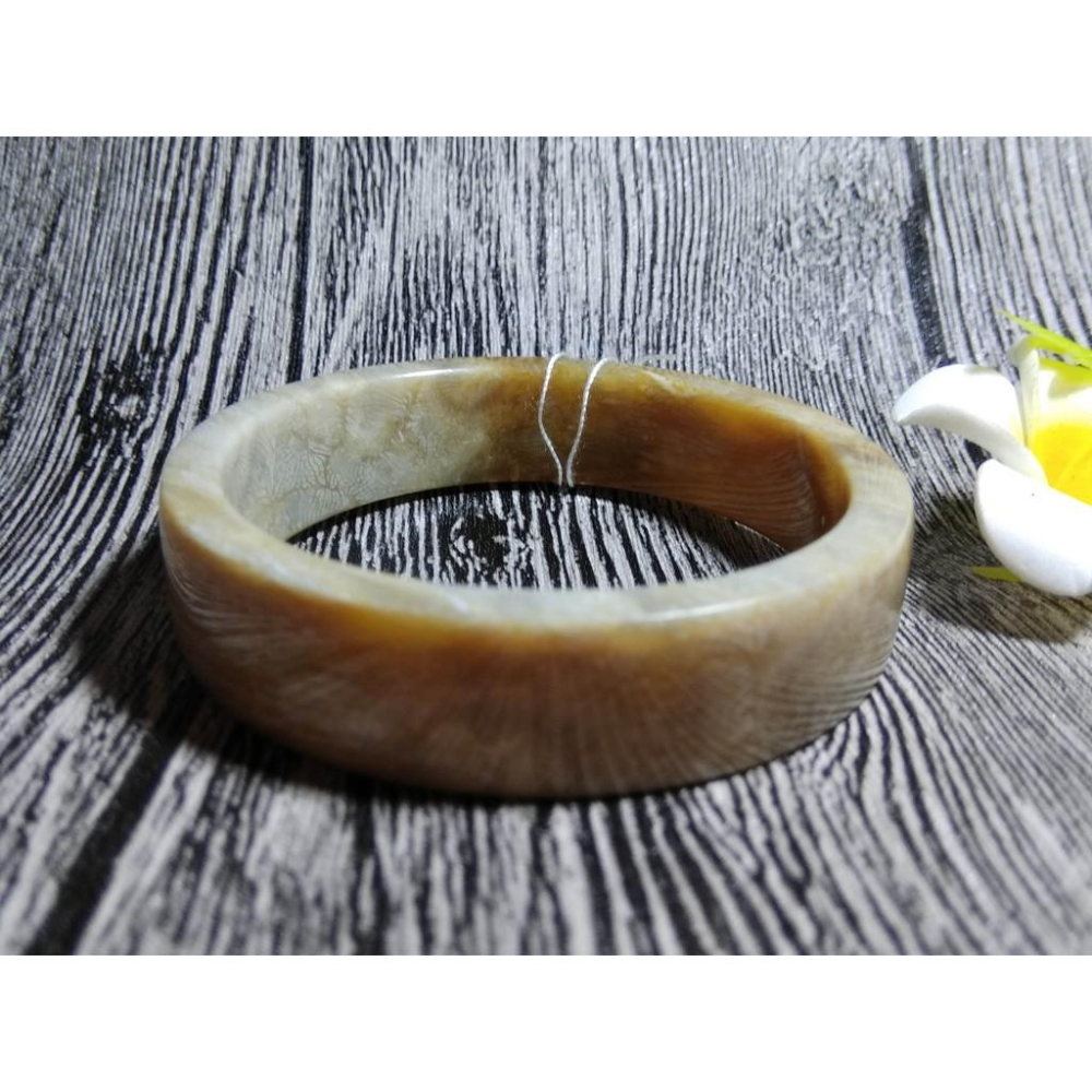 18.37圍天然水晶有機寶石珊瑚玉菊花石手鐲鐲子玉鐲手環方鐲珠寶玉石寶石首飾飾品專櫃精品-細節圖4