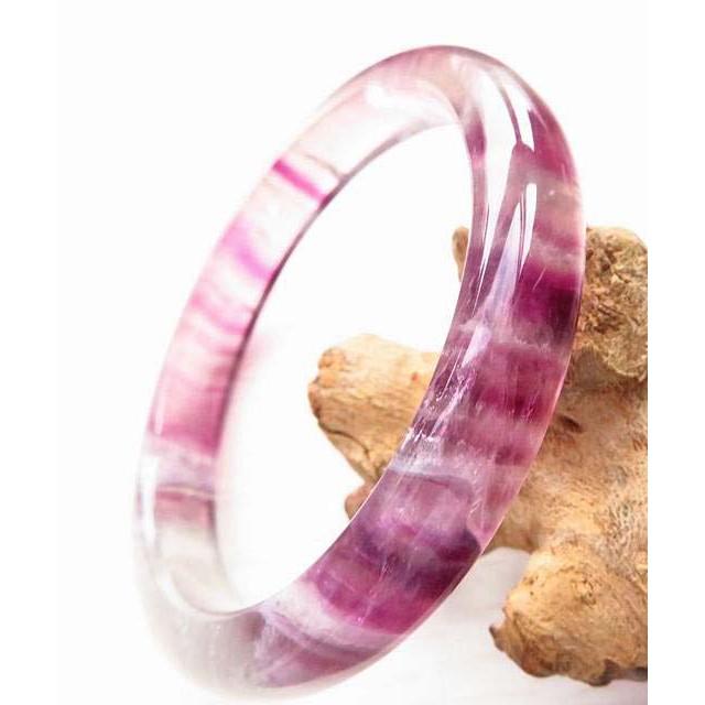 18.75圍大圈口極美紫紅螢石手鐲天然千層彩色紫紅色螢石玉鐲手環鐲子水晶珠寶玉石寶石首飾飾品專櫃精品-細節圖4
