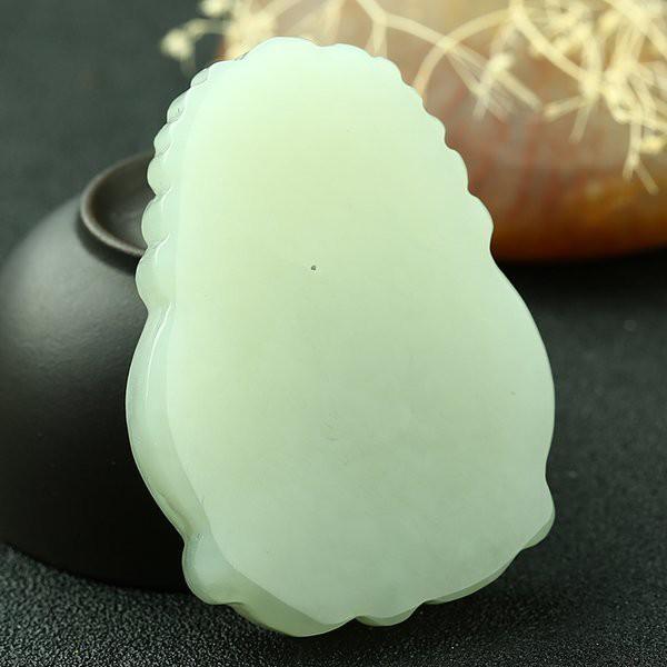 精雕和田玉和闐玉彌勒佛財神玉牌吊墜天然玉石羊脂白玉笑佛掛件玉墜送