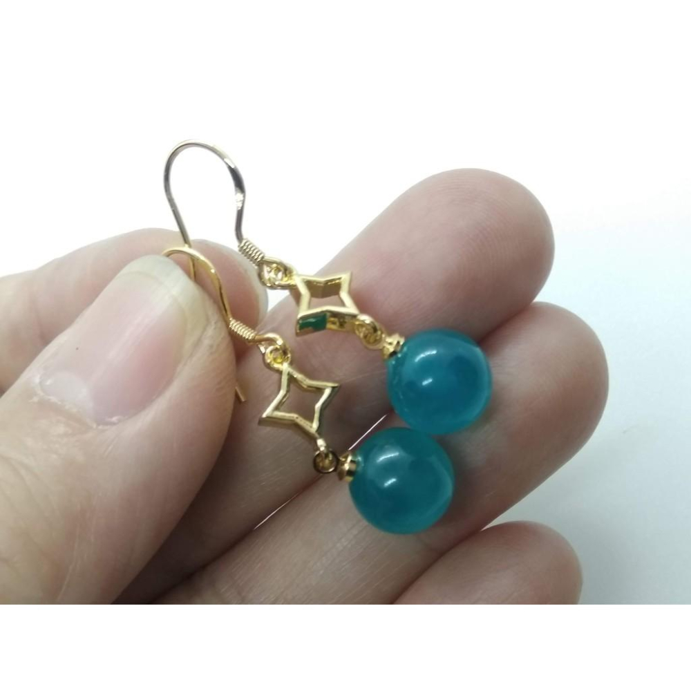 天然水晶天河石耳釘耳鈎耳針耳環耳飾725銀鑲嵌珠寶寶石首飾飾品隨機出貨-細節圖6