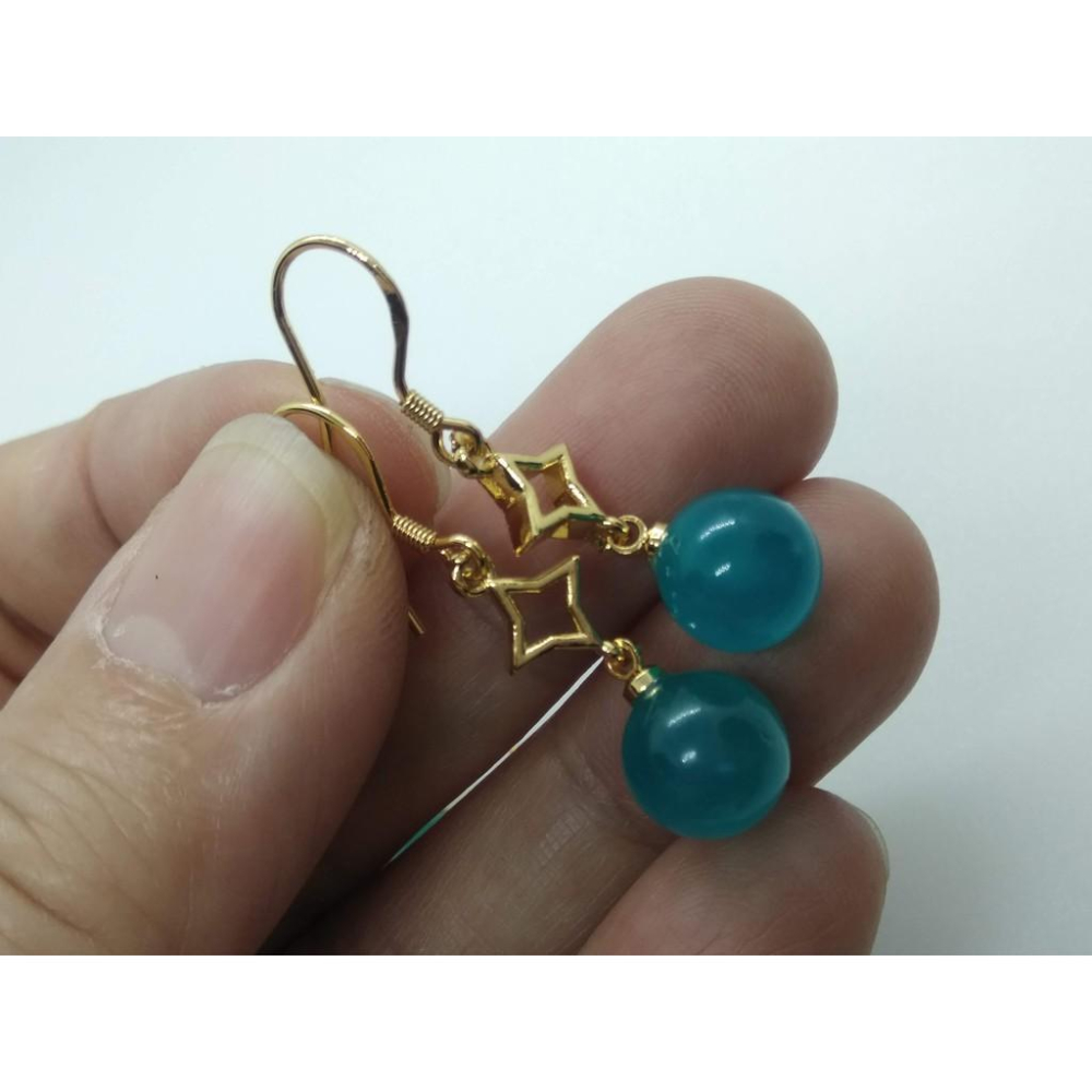 天然水晶天河石耳釘耳鈎耳針耳環耳飾725銀鑲嵌珠寶寶石首飾飾品隨機出貨-細節圖8