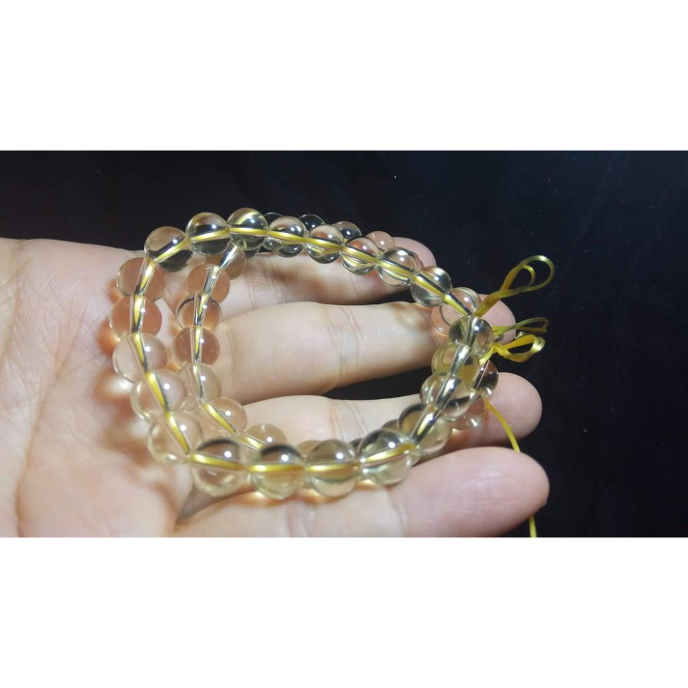 天然黃水晶圓珠單圈鑽石切割手鍊手珠手串手環珠寶玉石首飾飾品8mm特價款隨機出貨-細節圖4