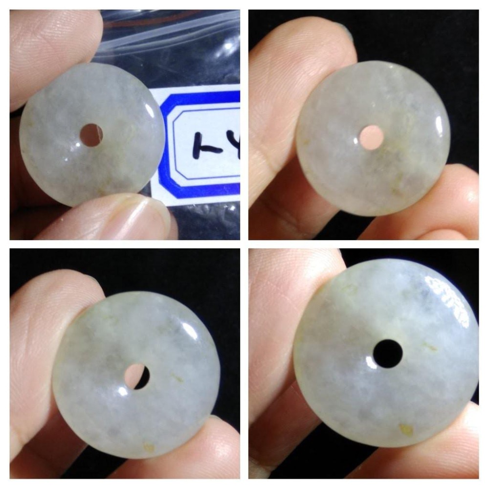 第1組天然緬甸玉A貨翡翠冰種白底青正陽綠平安扣保平安圓滿如意墬子吊墬玉墬掛件珠寶玉石首飾飾品-細節圖5