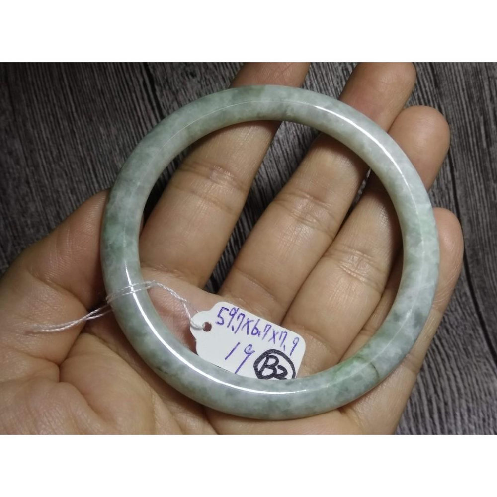 19圍天然緬甸玉硬玉翡翠糯種冰蘋果綠細圓骨鐲手鐲玉鐲鐲子手環圓鐲細膩有種水珠寶玉石首飾飾品B組-細節圖6
