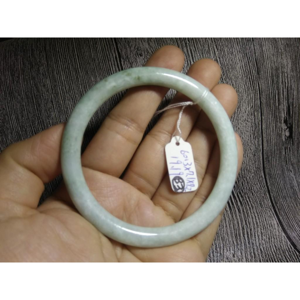 19圍天然緬甸玉硬玉翡翠糯種冰蘋果綠細圓骨鐲手鐲玉鐲鐲子手環圓鐲細膩有種水珠寶玉石首飾飾品B組-細節圖7