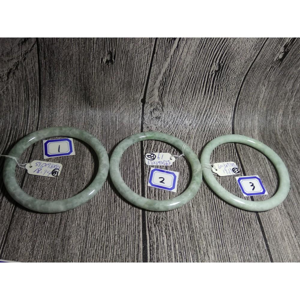 19圍天然緬甸玉硬玉翡翠糯種冰蘋果綠細圓骨鐲手鐲玉鐲鐲子手環圓鐲細膩有種水珠寶玉石首飾飾品B組-細節圖9