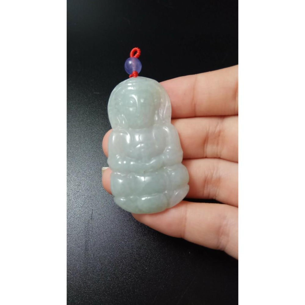 隨機出貨天然觀音玉石緬甸玉硬玉A貨翡翠精雕吊墬玉珮墬子玉墬掛件觀音菩薩如來保佑平安珠寶-細節圖3