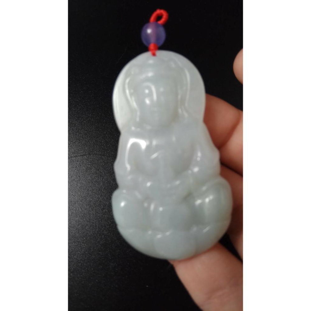 隨機出貨天然觀音玉石緬甸玉硬玉A貨翡翠精雕吊墬玉珮墬子玉墬掛件觀音菩薩如來保佑平安珠寶-細節圖7