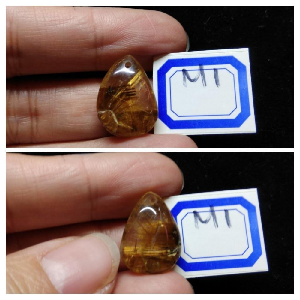 M組/特惠出清金光閃閃粗板絲板鈦順髮天然水晶之王金髮晶金鈦晶掛墜吊墬墬子項墬項鍊珠寶玉石寶石首飾飾品-細節圖6
