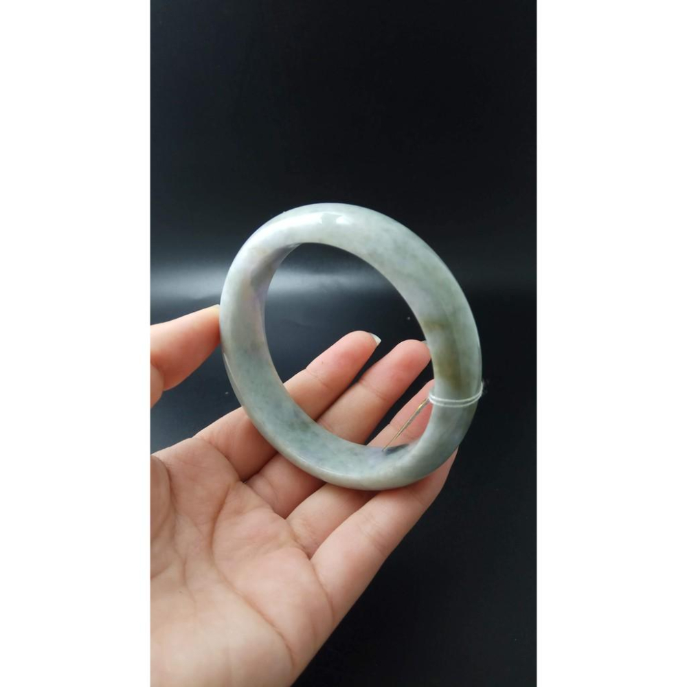 18.84圍緬甸玉翡翠a貨滿綠紫羅蘭天然緬甸玉硬玉翡翠手鐲玉鐲鐲子手環平安鐲細膩有種水珠寶-細節圖7