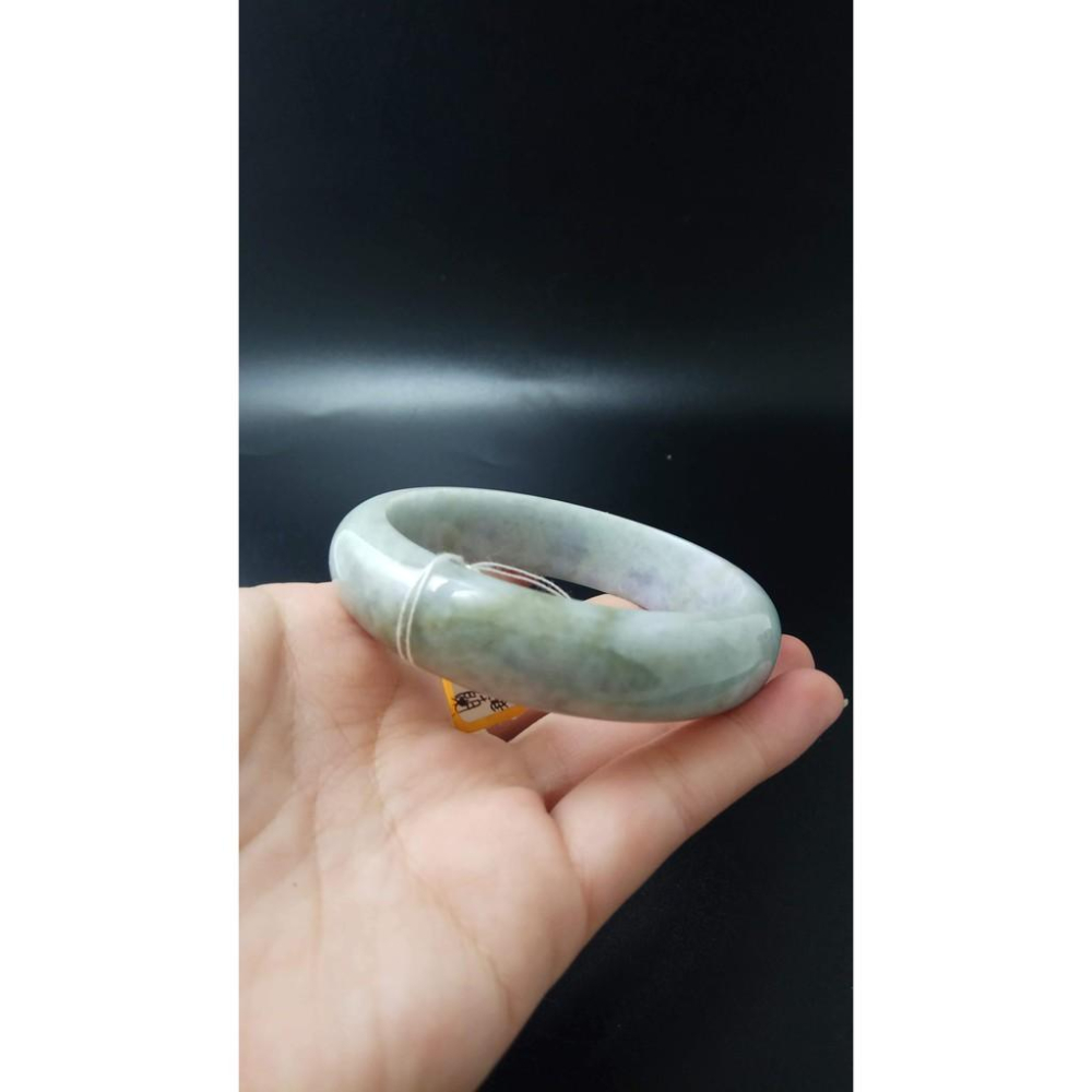 18.84圍緬甸玉翡翠a貨滿綠紫羅蘭天然緬甸玉硬玉翡翠手鐲玉鐲鐲子手環平安鐲細膩有種水珠寶-細節圖8