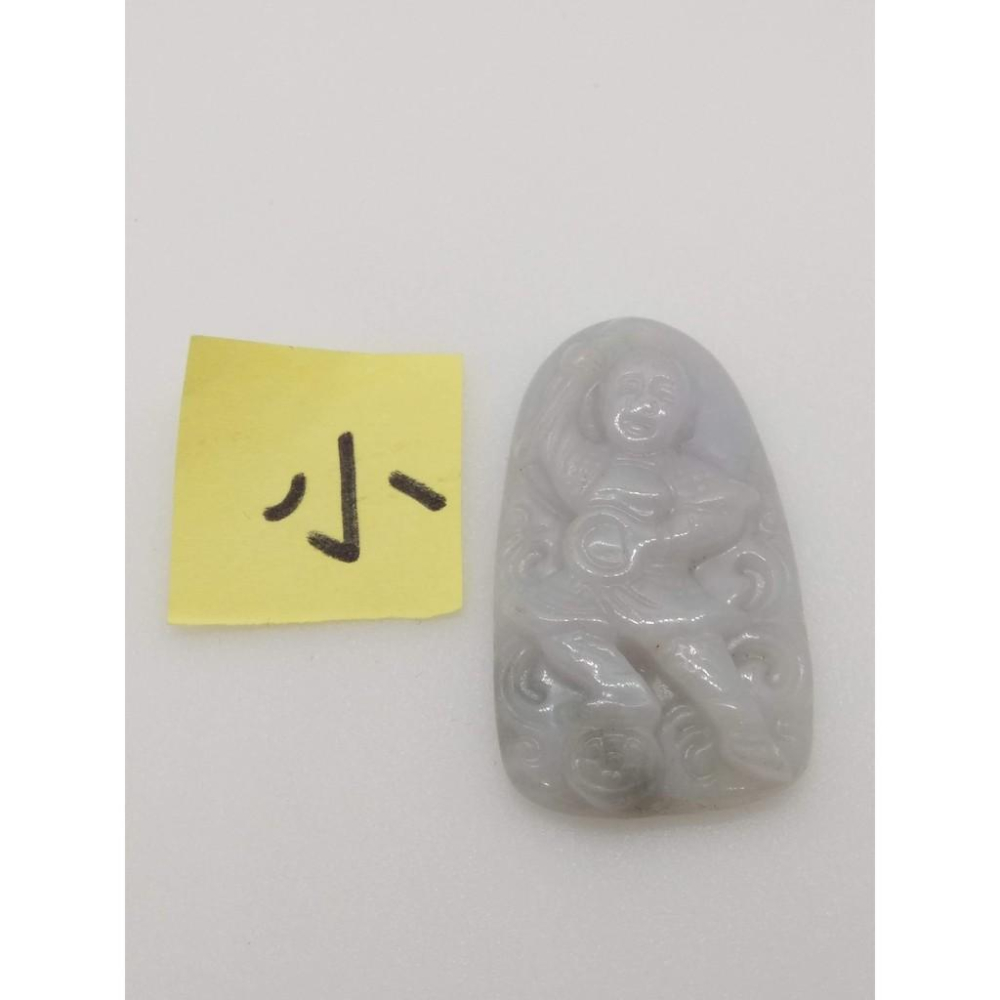 天然玉石緬甸玉翡翠飄花三太子李哪吒立體雙面精雕吊墬玉珮墬子玉墬掛件保佑平安珠寶寶石首飾飾品任選-A-細節圖3