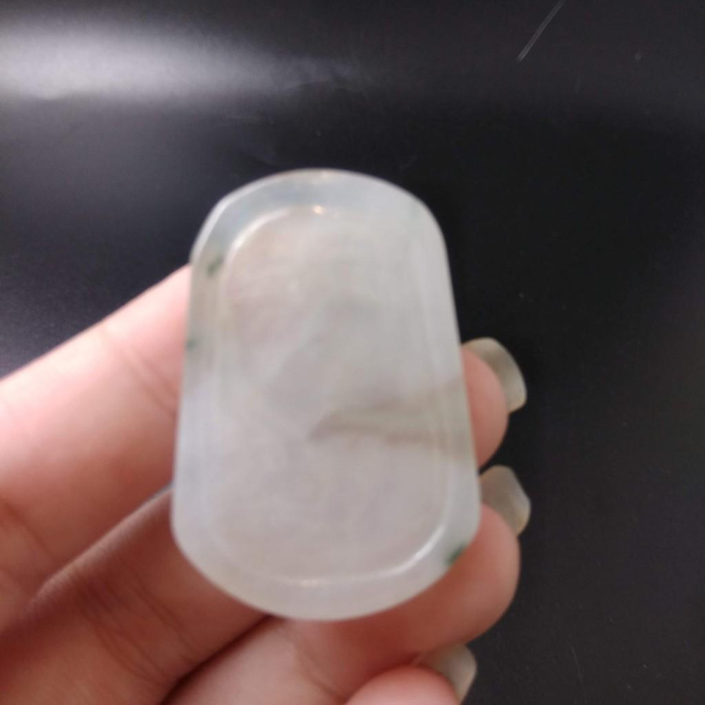 天然阿彌陀佛玉石冰種緬甸玉硬玉A貨翡翠精雕吊墬玉珮36.5*24.6*4mm墬子玉墬掛件觀音菩薩如來保佑平安珠寶-細節圖3