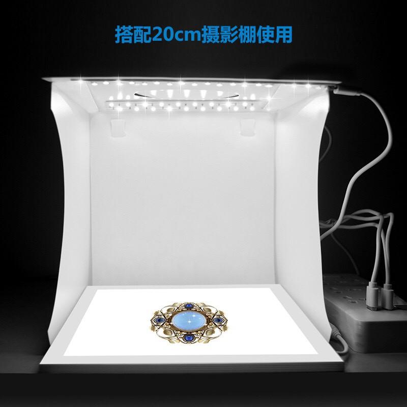 便攜式折疊LED攝影棚迷你攝影箱小型拍照攝影器材電商拍照20cm免摳圖攝影燈壓克力無影底燈LED攝影燈電商珠寶首飾飾品-細節圖6