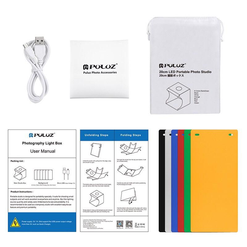 便攜式折疊LED攝影棚迷你攝影箱小型拍照攝影器材電商拍照20cm免摳圖攝影燈壓克力無影底燈LED攝影燈電商珠寶首飾飾品-細節圖8
