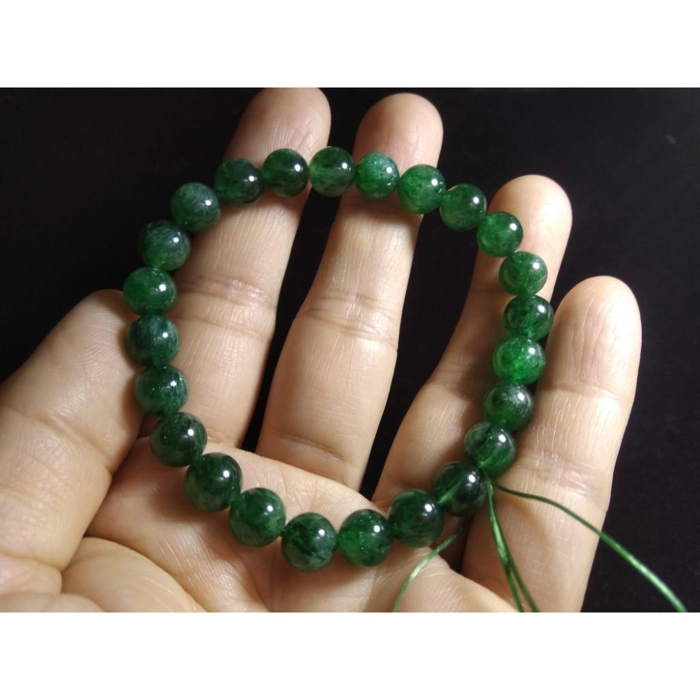 天然超美的綠草莓水晶單圈圓珠手鍊手鏈手串手珠手環7.5-8mm招人緣招桃花正緣姻緣珠寶玉石寶石首飾飾品採隨機出貨其一-細節圖8