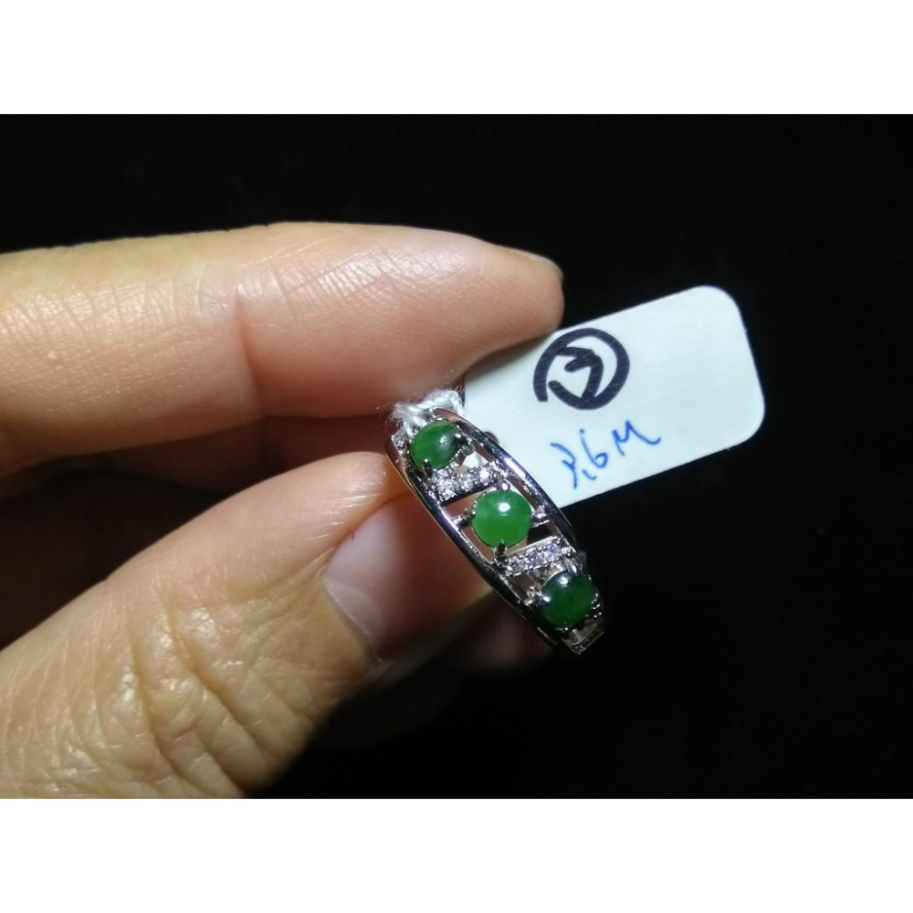 天然玉石緬甸玉翡翠a貨冰種紅翡黃翡老坑螢光蘋果綠冰晴水藍水種三彩戒指925銀活圍珠寶玉石首飾飾品任選其一e組-細節圖8