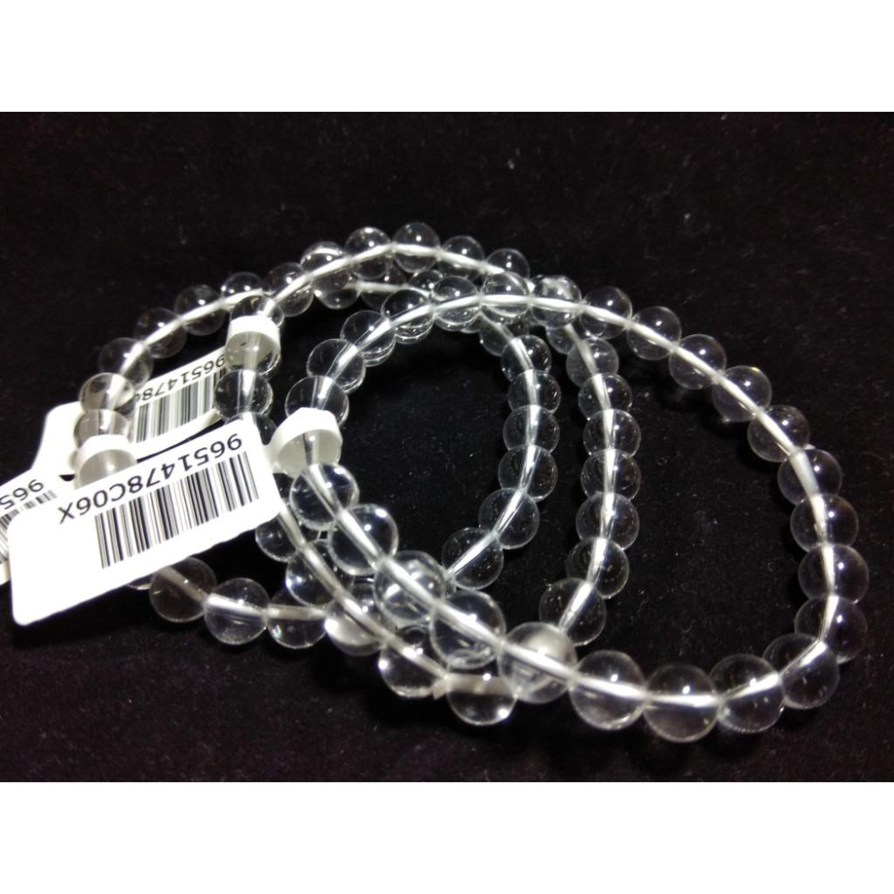 天然全淨體白水晶單圈圓珠手鍊手串手鏈手珠7mm招財珠寶首飾飾品寶石特惠出清隨機出貨-細節圖3