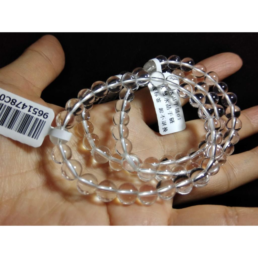 天然全淨體白水晶單圈圓珠手鍊手串手鏈手珠7mm招財珠寶首飾飾品寶石特惠出清隨機出貨-細節圖5