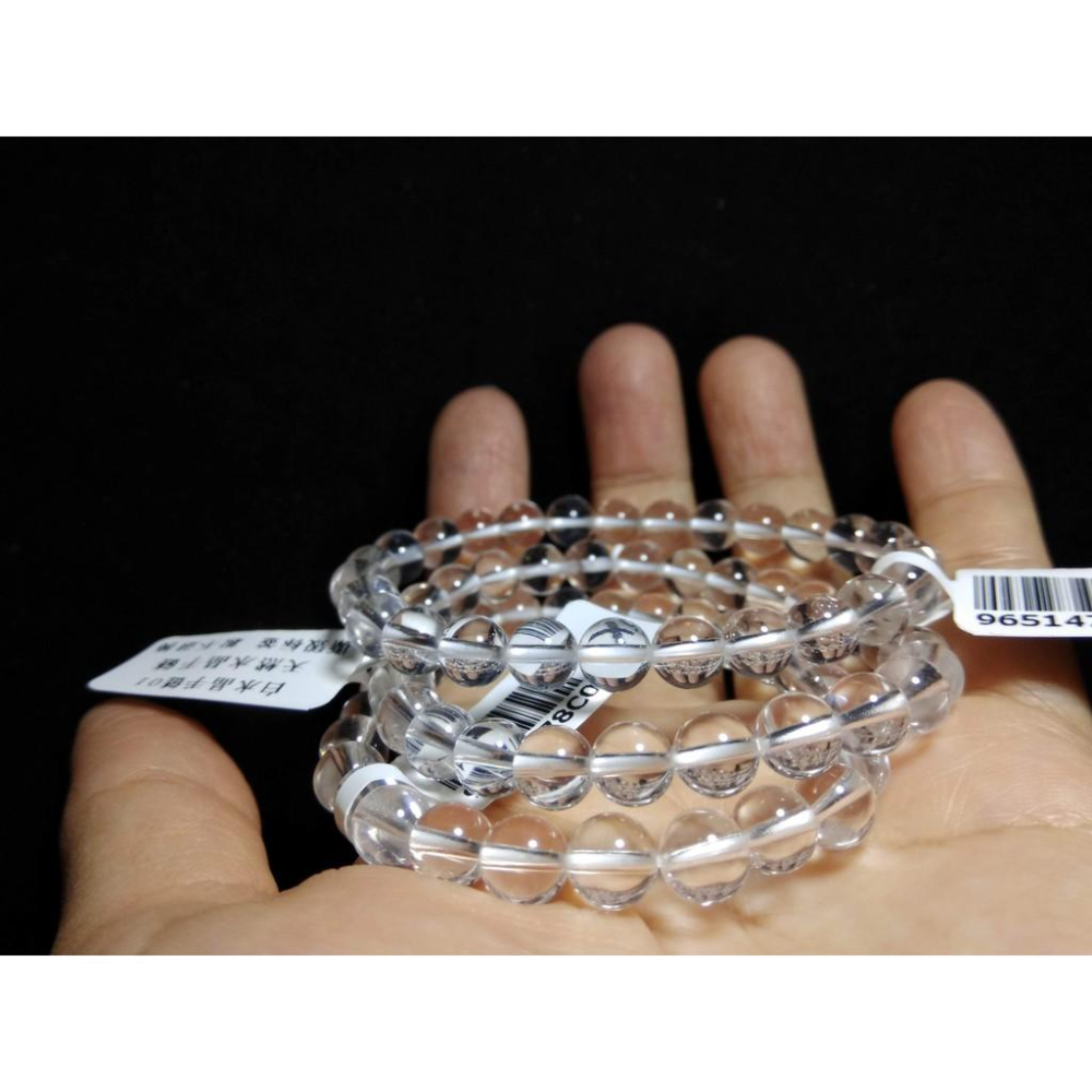 天然全淨體白水晶單圈圓珠手鍊手串手鏈手珠7mm招財珠寶首飾飾品寶石特惠出清隨機出貨-細節圖8