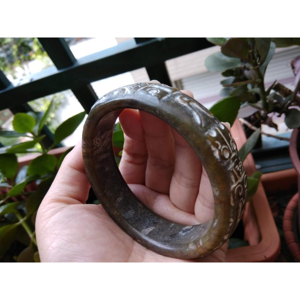 21圍天然老件骨董收藏和闐玉和田玉青玉雕刻手工精雕手鐲玉鐲手環女款鐲子稀有珍貴珠寶玉石水晶首飾飾品-細節圖5