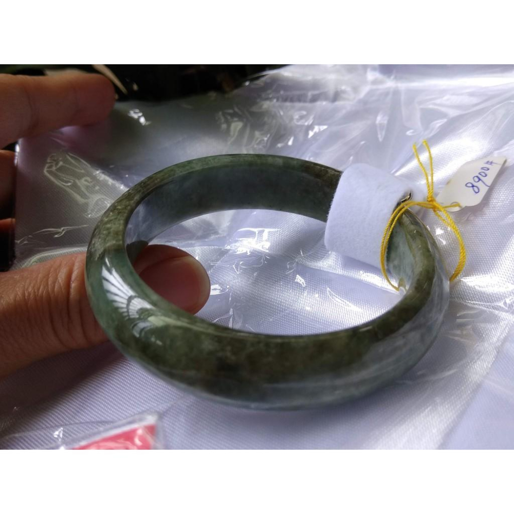 17.73圍緬甸玉硬玉翡翠a貨豆青種滿綠手鐲手環玉鐲鐲子平安鐲扁口鐲真品正品珠寶天然玉石寶石首飾飾品-細節圖8