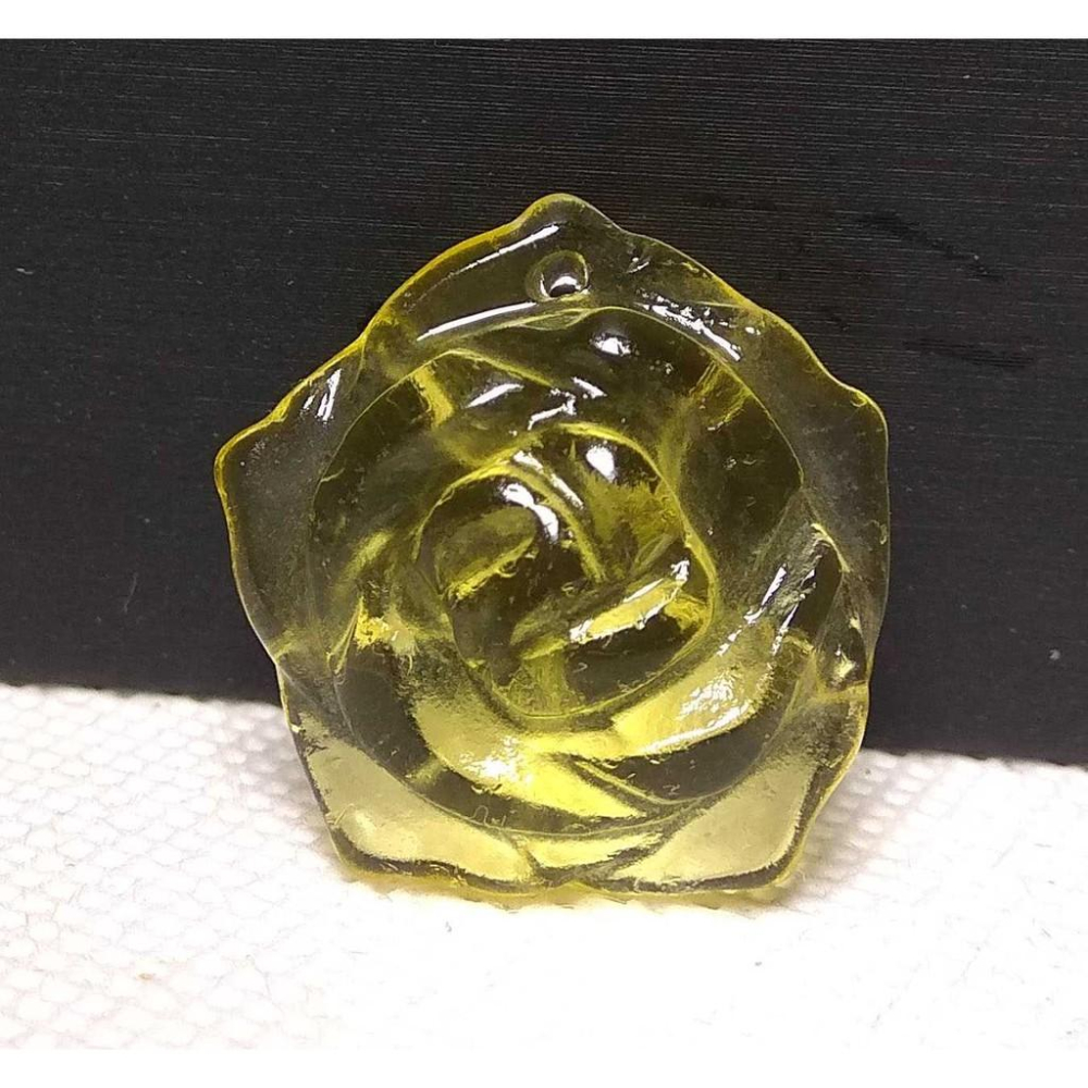 天然原石全淨體深黃水晶刻面玫瑰花吊墜項墜項鍊墜子掛件靚麗超級美旺運助事業-細節圖3