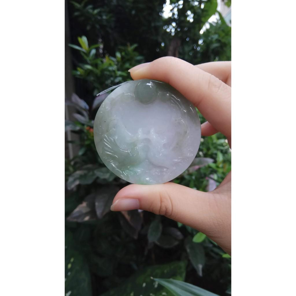 天然A貨翡翠春帶彩三彩緬甸玉冰糯種精雕雙鳳凰雙鳳呈祥掛件吊墬墬子項墬掛墬項鍊玉珮手把件玉器珠寶玉石首飾飾品-細節圖7