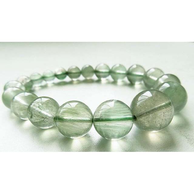 6-14mm天然水晶超美栩栩如生極美AAA級粗體綠髮晶手鍊手珠手串手環手鏈佛珠珠寶玉石寶石首飾飾品專櫃精品-細節圖2