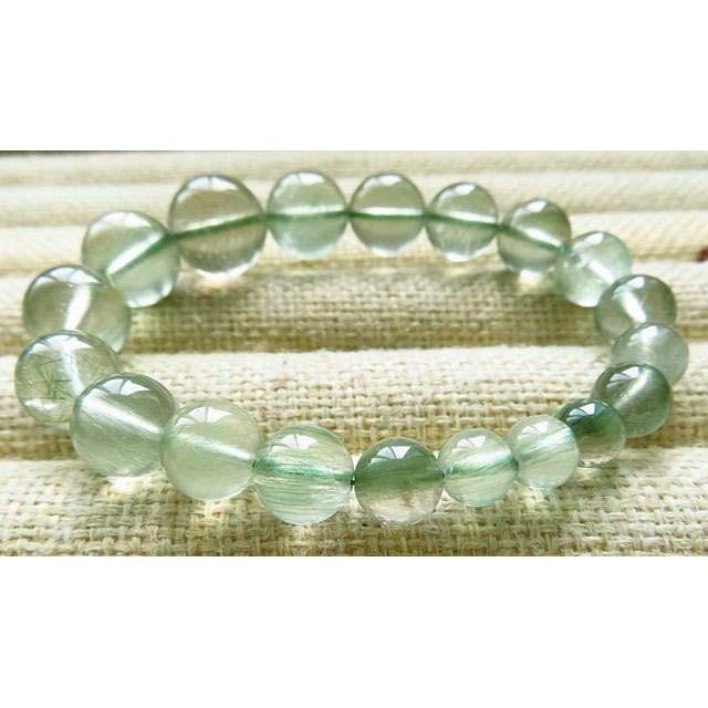 6-14mm天然水晶超美栩栩如生極美AAA級粗體綠髮晶手鍊手珠手串手環手鏈佛珠珠寶玉石寶石首飾飾品專櫃精品-細節圖3