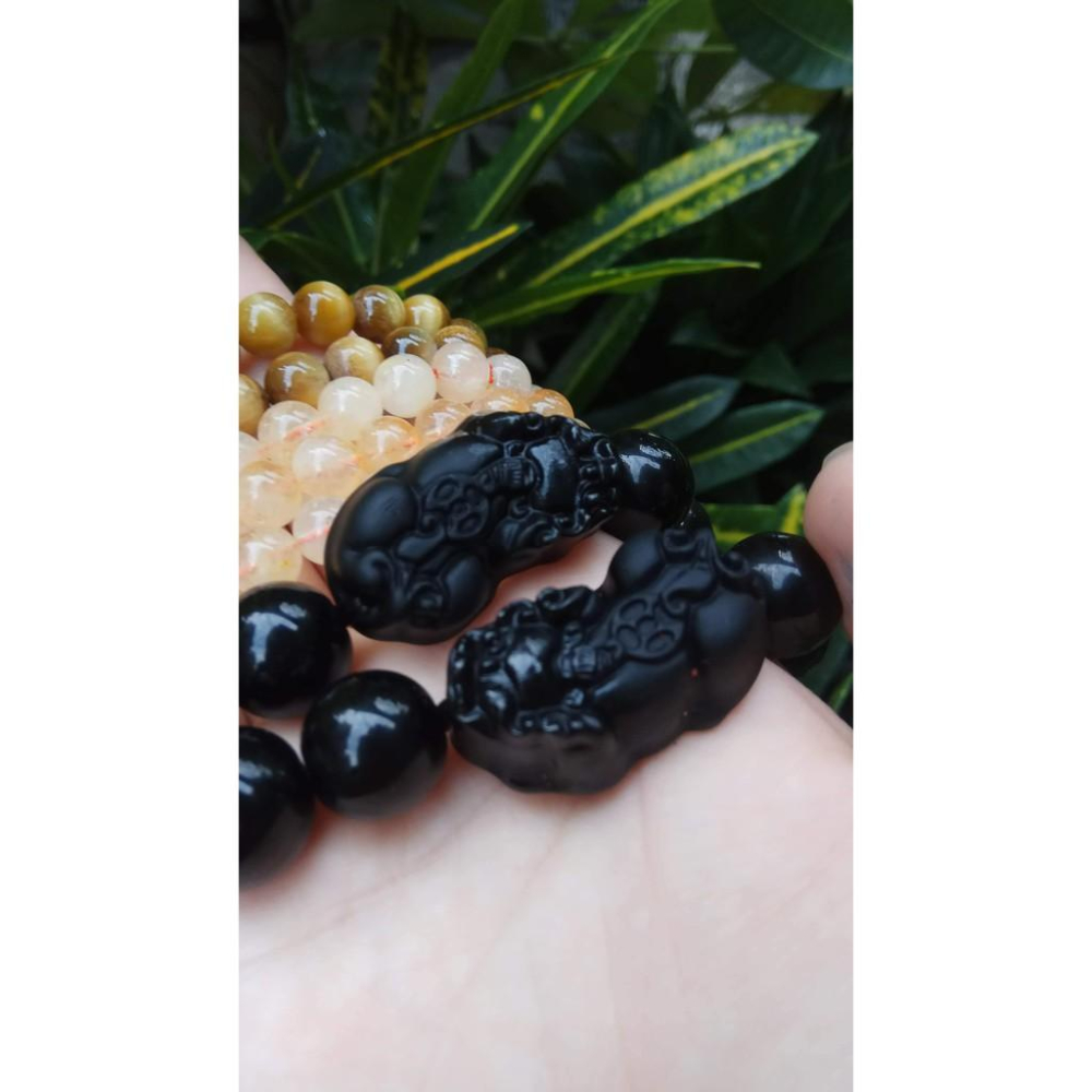 紅硃砂硨磲黑曜石綠幽靈黃水晶黃虎眼石手鍊手珠手串珠寶玉石寶石首飾飾品專櫃精品 多款任選皆同一價格-細節圖6