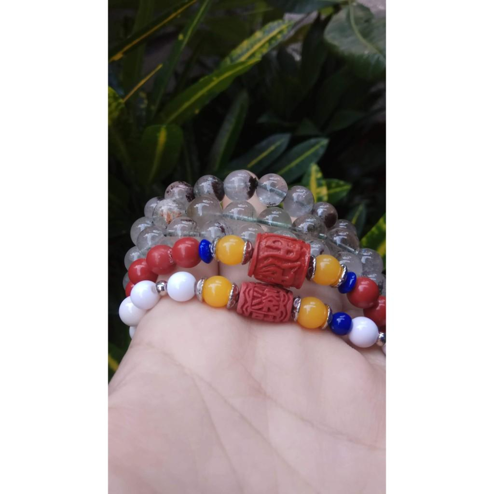 紅硃砂硨磲黑曜石綠幽靈黃水晶黃虎眼石手鍊手珠手串珠寶玉石寶石首飾飾品專櫃精品 多款任選皆同一價格-細節圖8