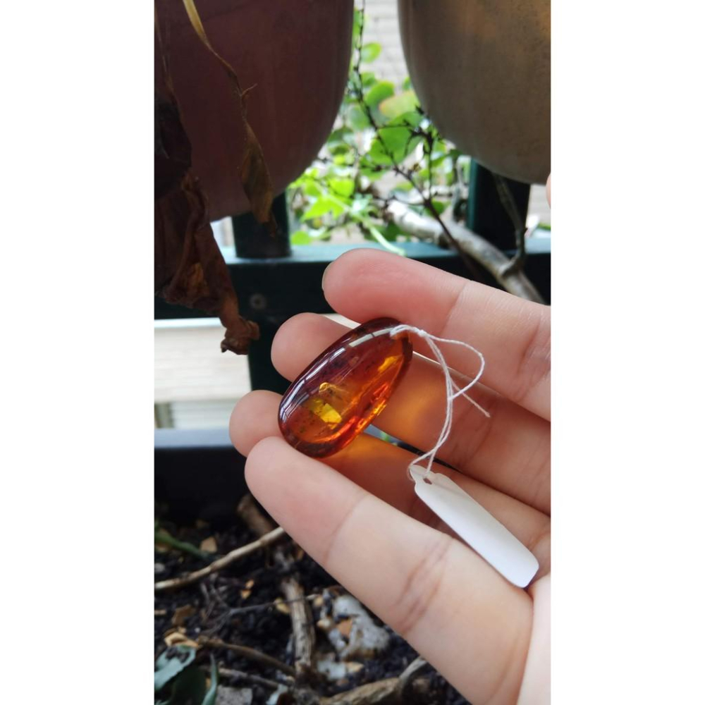 天然石琥珀吊墜 年代品