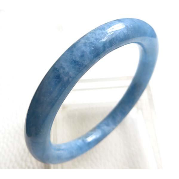 18.97圍19圍超美超冰透特色珍藏晶體透螢光魔鬼藍海藍寶手鐲玉鐲手環圓骨圓條鐲子五行補水水晶珠寶玉石寶石首飾飾品-細節圖4