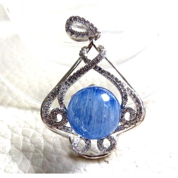 天然異象水晶罕見貓眼滿絲藍色髮晶吊墜項墜藍髮晶項墜旺財項鍊墬子掛件珠寶玉石首飾飾品6g-細節圖3