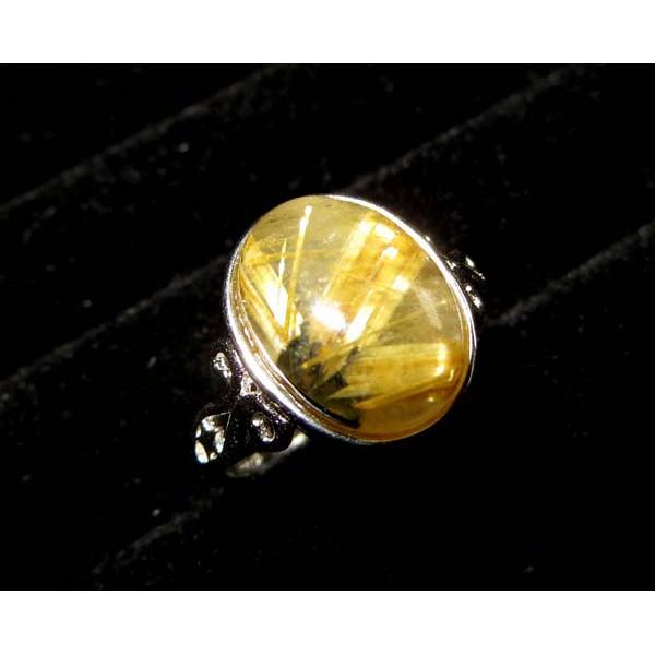 絕美滿絲金光閃閃極美全板大板絲粗絲太陽花鈦晶戒指活圍內徑可調13*9mm天然水晶之王珠寶玉石寶石首飾飾品-細節圖2