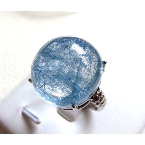 絕美滿絲金光閃閃富貴無雙極美罕見藍色髮晶鑲嵌戒指19*17mm/9g活圍內徑可調男女戒天然水晶之王珠寶玉石寶石首飾飾品-細節圖2