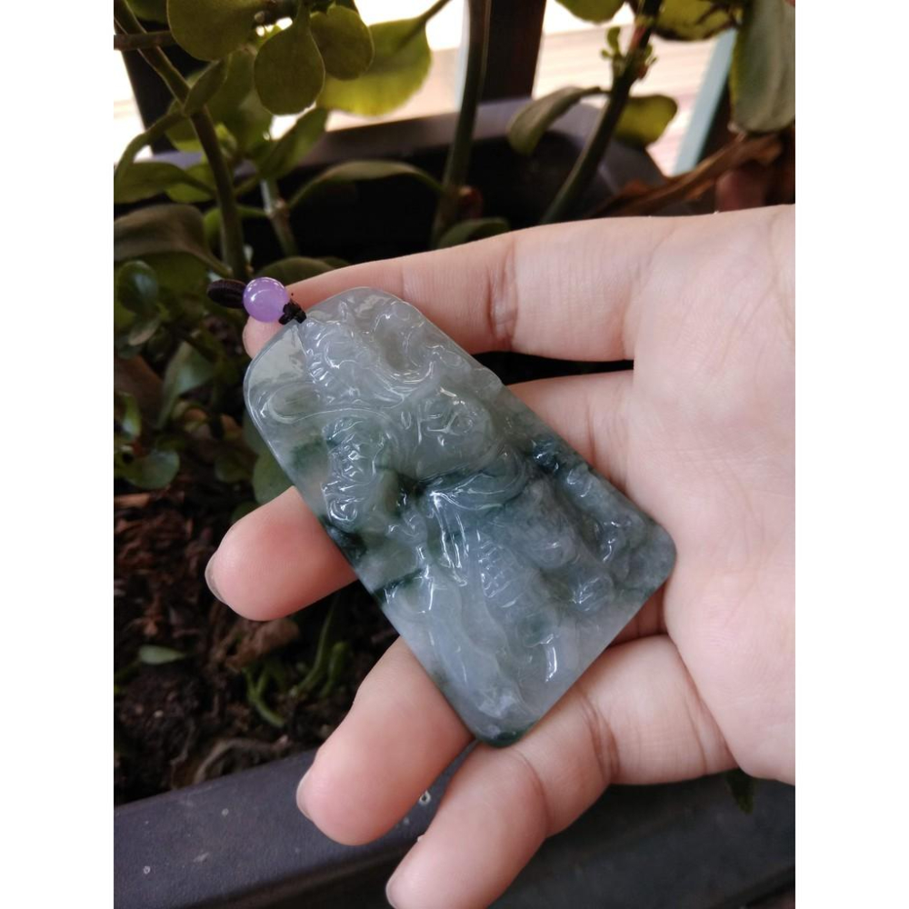 帶證書正品翡翠關公玉石吊墜天然a貨武財神爺玉牌冰種三彩飄花紫羅蘭精品玉石珠寶首飾寶石飾品掛件墬子項鍊玉珮2078-細節圖9