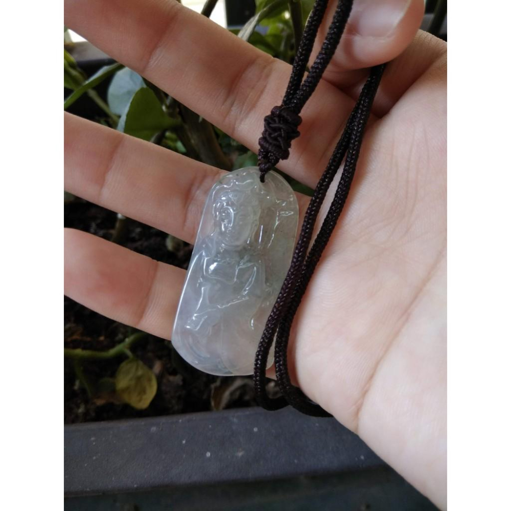 帶證書天然玉石緬甸玉硬玉A貨翡翠冰種紫羅蘭黃翡立體精雕吊墬玉珮墬子玉墬掛件觀音菩薩如來佛像珠寶寶石首飾飾品-細節圖4