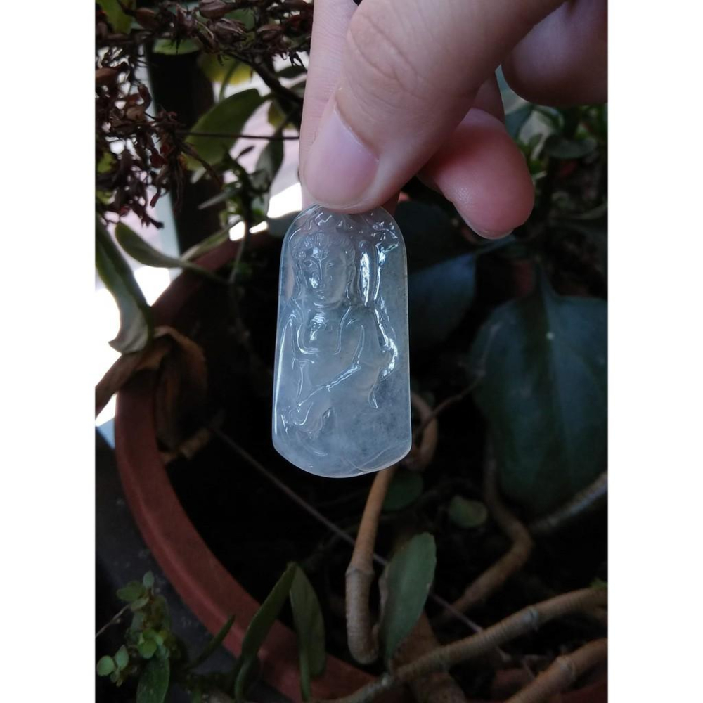 帶證書天然玉石緬甸玉硬玉A貨翡翠冰種紫羅蘭黃翡立體精雕吊墬玉珮墬子玉墬掛件觀音菩薩如來佛像珠寶寶石首飾飾品-細節圖5