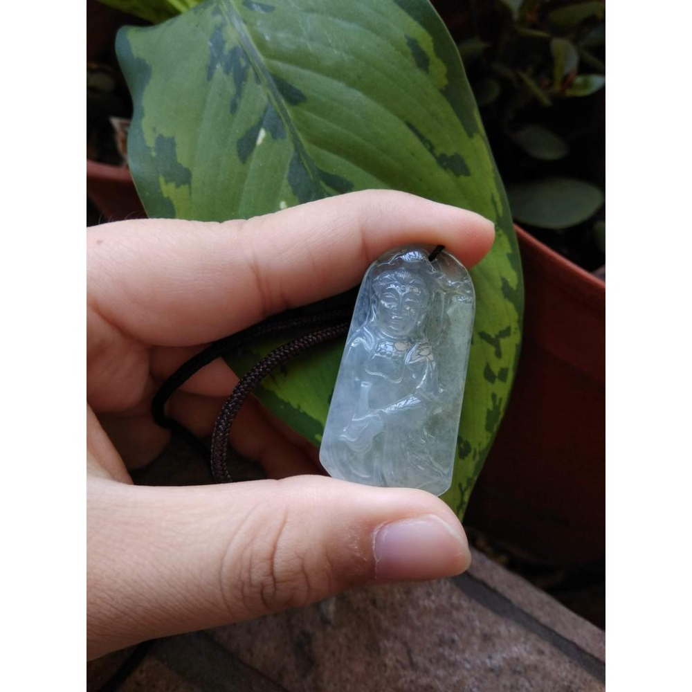 帶證書天然玉石緬甸玉硬玉A貨翡翠冰種紫羅蘭黃翡立體精雕吊墬玉珮墬子玉墬掛件觀音菩薩如來佛像珠寶寶石首飾飾品-細節圖8